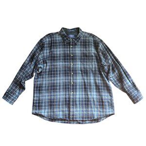 Vintage Pendleton Blue Plaid Wool Western Shirt Men's XXL